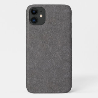 Imitat-Grau-Leder iPhone 11 Hülle