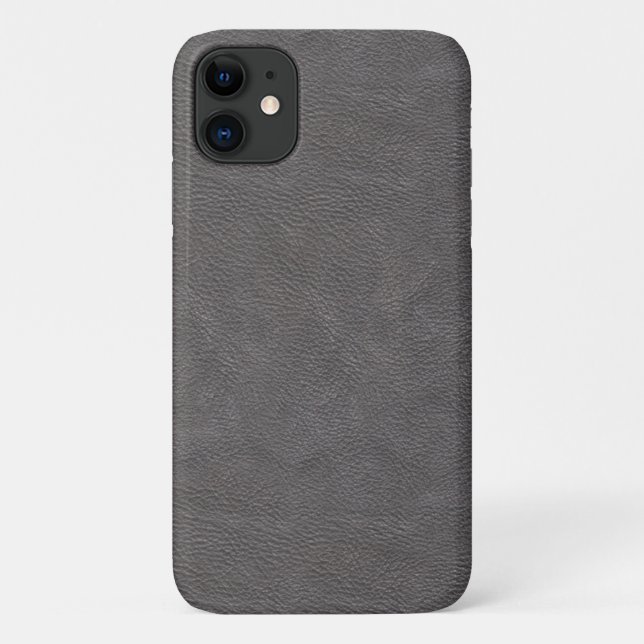 Imitat-Grau-Leder Case-Mate iPhone Hülle (Rückseite)
