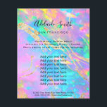 Imitat-Holograph-Flyer Flyer<br><div class="desc">Schönheitssalon berufliche Make-up-Künstler Flyer</div>