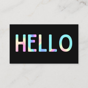 Imitat Holographic Hello Business Card Visitenkarte