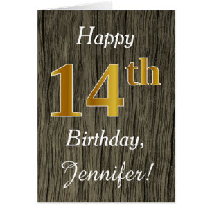 Imitat-Holz, Imitat-Gold14. Geburtstag +