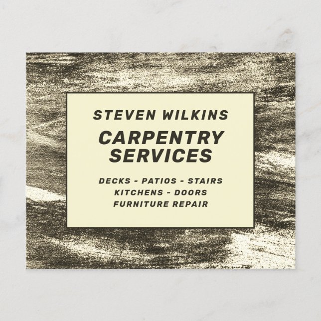 Imitat Holz minimalistisch Flyer (Vorne)