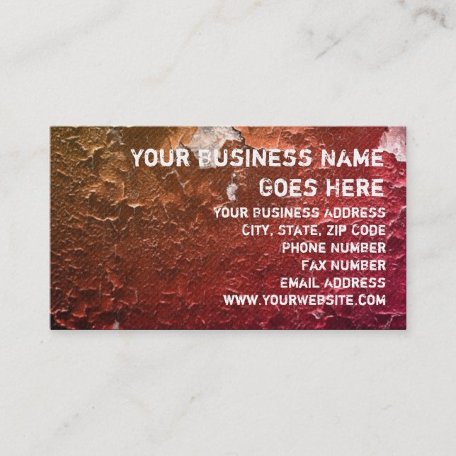 Imitat-Knistern-Schalen-FarbeVintager Visitenkarte (Vorderseite)