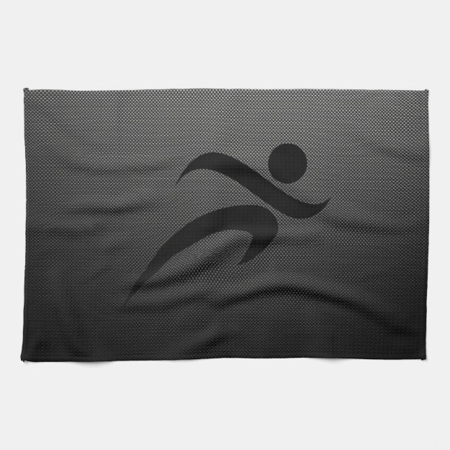 Imitat-Kohlenstoff-Faser; Laufen Geschirrtuch (Horizontal)