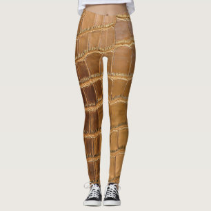 Imitat-Krokodil-Leder-Tierhaut-Muster Leggings