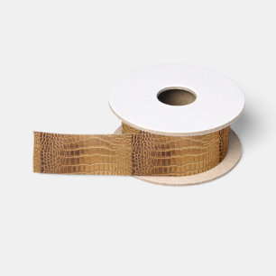 Imitat-Krokodil-Leder-Tierhaut-Muster Satinband