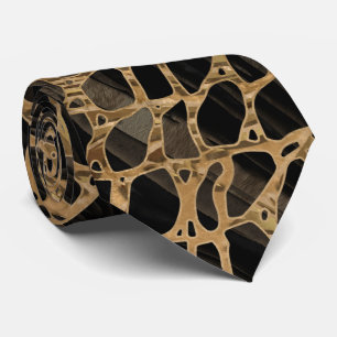 Imitat Krokodile, flüssige Marmor und Gold Krawatte
