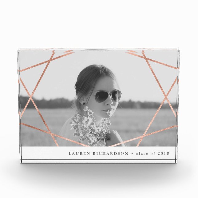 Imitat-Kupfer Geo Absolvent-| mit Foto (Vorderseite)