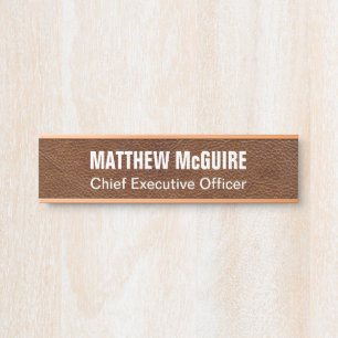 Imitat Leather Office Türschild