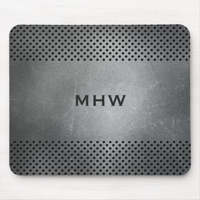 Imitat-Metallkundenspezifisches Monogramm mousepad (Vorne)
