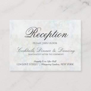 Imitat-Pastellregenbogen Bokeh Empfangs-Karte Begleitkarte