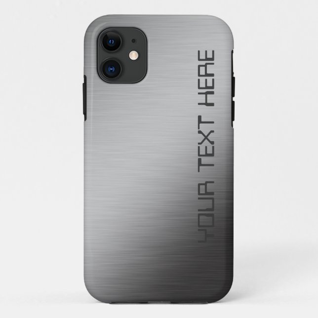 Imitat-personalisierter gebürsteter Metallblick Case-Mate iPhone Hülle (Rückseite)