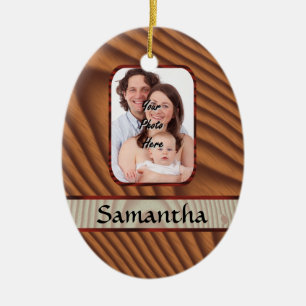 Imitat personalisiertes Foto aus Holz Keramikornament