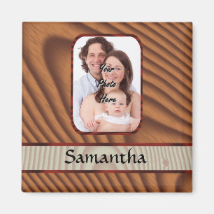 Imitat personalisiertes Foto aus Holz Magnet
