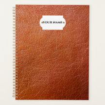 Imitat-Planer aus braunem Leder