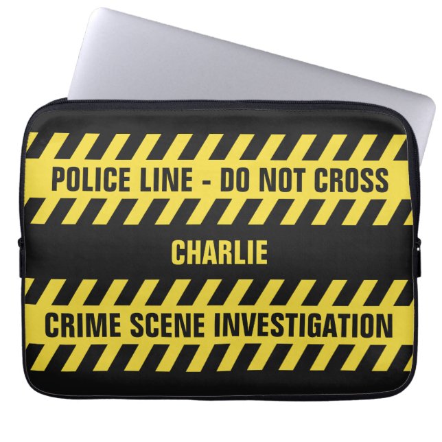 Imitat-Polizei-Linie kundenspezifische Laptopschutzhülle (Vorderseite)