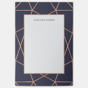 Imitat-Rosen-Goldgeometrisches Muster auf Post-it Klebezettel