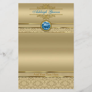 Imitat-Saphir-blauer Edelstein-metallischer Briefpapier