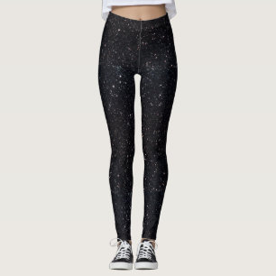 Imitat-schwarze Glitzer-und Glamour-Leggings Leggings