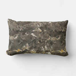 Imitat-schwarze graue Marmorierungbeige Lendenkissen