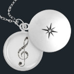 Imitat-schwarze Perlen-Diamantdreifacher Medaillon<br><div class="desc">Ist diese Halskette erstaunlich schön, die einen schwarzen Diamanten des Imitats und Perle einen gebildeten dreifachen Clef kennzeichnet. Das Bild wird auf einen Hintergrund des silbernen Graus gesetzt, aber Sie können die Hintergrundfarbe leicht ändern, indem Sie sie besonders anfertigen. Vervollkommnen Sie für den Musikstudenten, -lehrer oder -ausführenden! *Design Kredit zu...</div>
