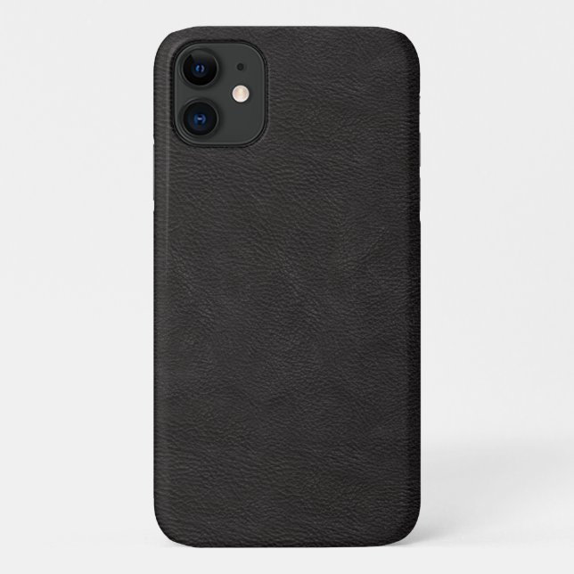 Imitat schwarzer lederner Tough™ iPhone 4 Kasten Case-Mate iPhone Hülle (Rückseite)