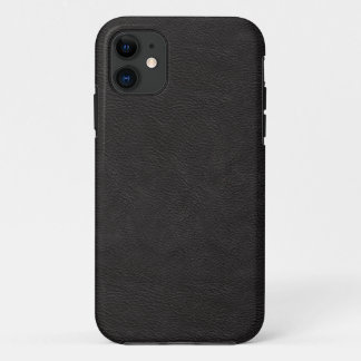 Imitat-schwarzes Leder iPhone 11 Hülle