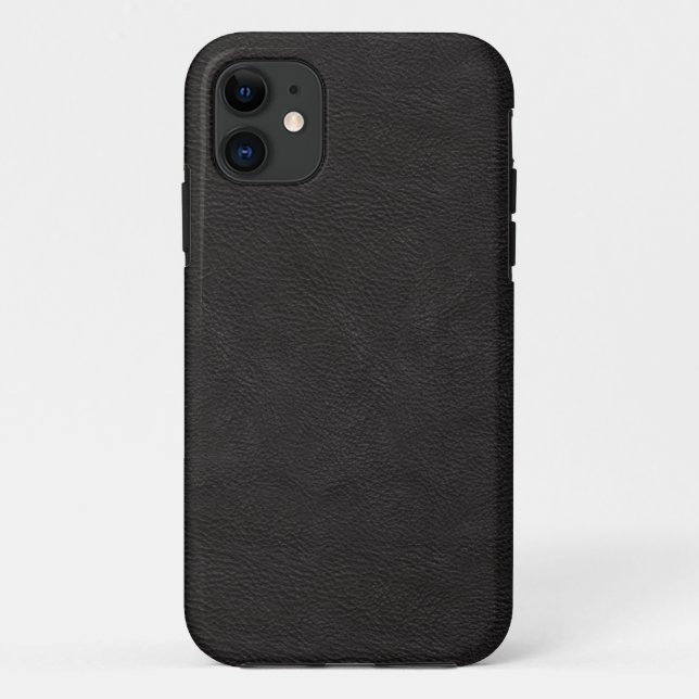 Imitat-schwarzes Leder Case-Mate iPhone Hülle (Rückseite)