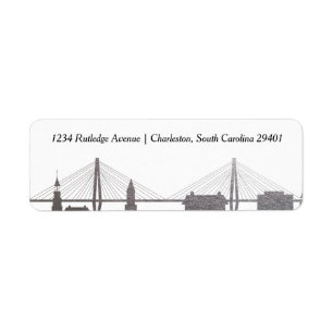 Imitat-Silber-Aufkleber Charlestons South Carolina