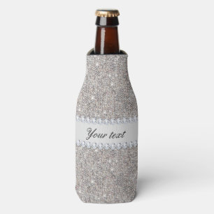 Imitat-silberne Sequins und Diamanten Flaschenkühler