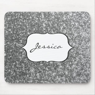 Imitat-silberner Glitzer-Glamour-Girly Mousepad
