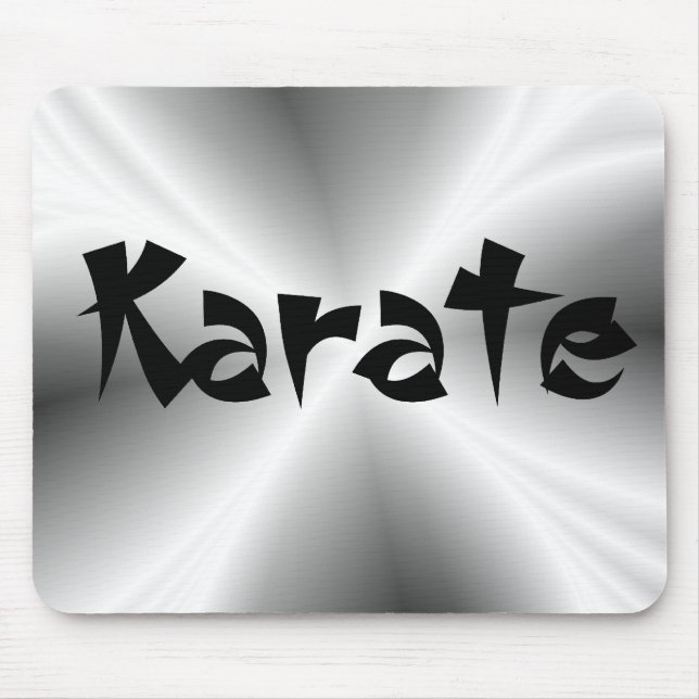 Imitat-silbernes metallisches Karate Mousepad (Vorne)
