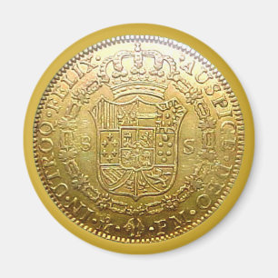Imitat-spanische Golddublone-Schwanz-Wiedergabe Magnet