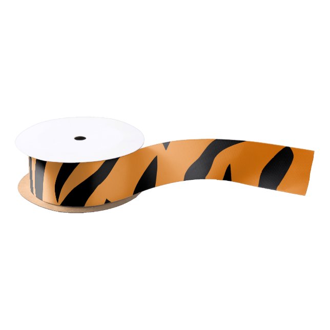 Imitat-Tiger-Druck Satinband (Spule)