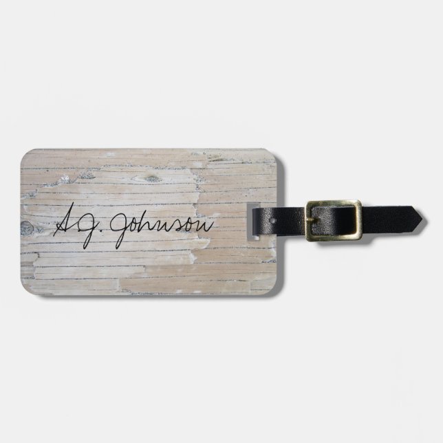 Imitat-Treibholz Gepäckanhänger (Vorderseite horizontal)