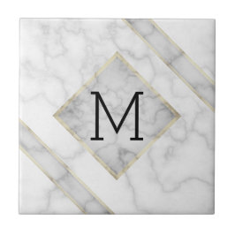 Imitat-weißer Marmor u. beige Alabaster mit Fliese