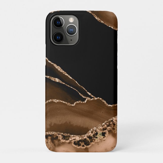 Imitat Wüstenbraun Marmor Agate Zeitgenössischer S Case-Mate iPhone Hülle (Rückseite)