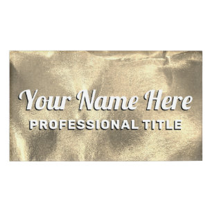 Imitate 24K Gold Leaf Brushed Metallic Beruflich Namenschild