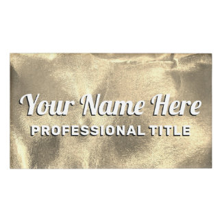 Imitate 24K Gold Leaf Brushed Metallic Beruflich Namenschild