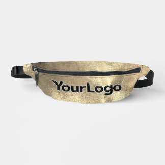 Imitate 24K Gold Leaf Glam Luxury Business Logo Bauchtasche