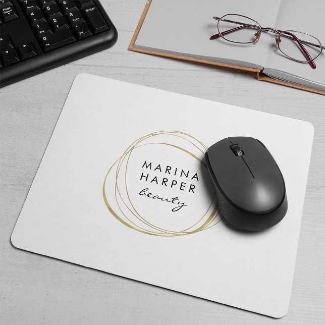 Imitate Abstraktes Gold-Logo Mousepad (Von Creator hochgeladen)