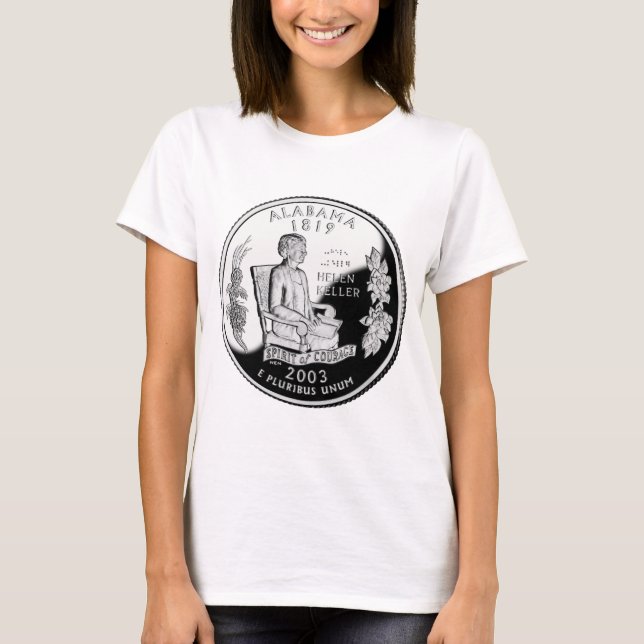 Imitate Alabama Staat Quarter Spirit of Courage T-Shirt (Vorderseite)