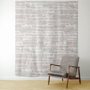 Imitate Alte Weiße Mauer Wandteppich