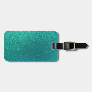 Imitate Aqua Aquamarin Türkis Blauer Glitzer Hinte Gepäckanhänger