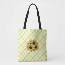 Imitate Aquarell Sonnenblumen Stoffe Tasche