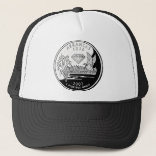 Imitate Arkansas Staat Quarter Krater von Diamonds Truckerkappe
