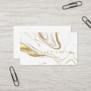 Imitate Art White Gold Hintergrund Business Card Visitenkarte
