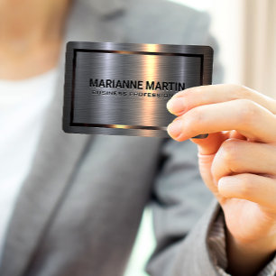 Imitate aus Aluminium, Aluminium, gebürstet   Meta Visitenkarte