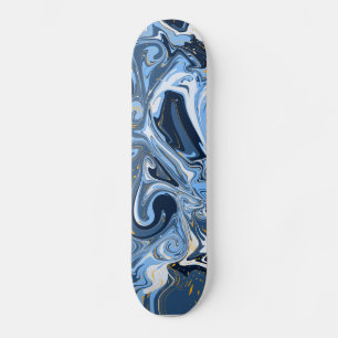 Imitate aus blau, weiß und gold skateboard