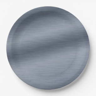 Imitate aus gebürstetem Stahl Eleganter Hintergrun Pappteller